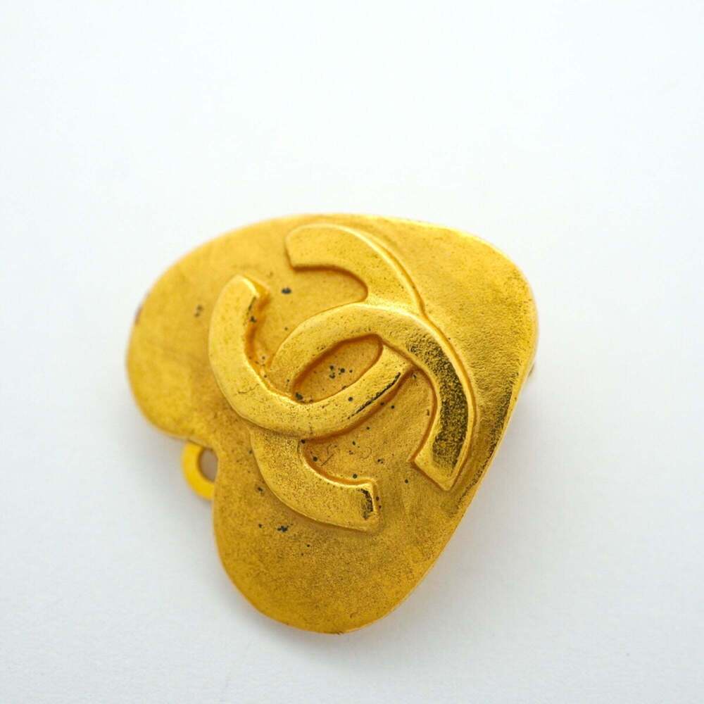 CHANEL Gold Logo Earrings - Picture 7 of 8